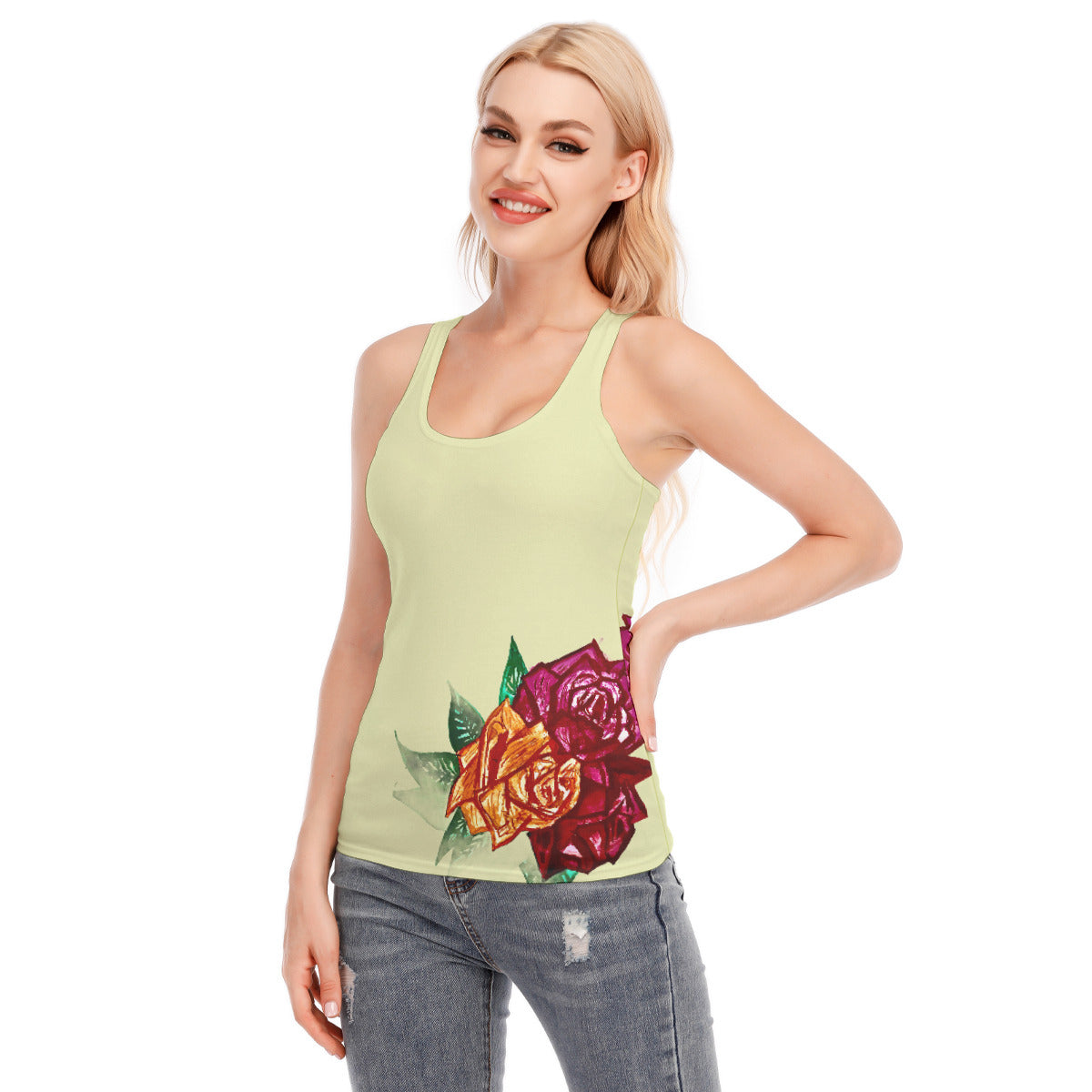 All-Over Print Women's Racer Vest | 190GSM Cotton