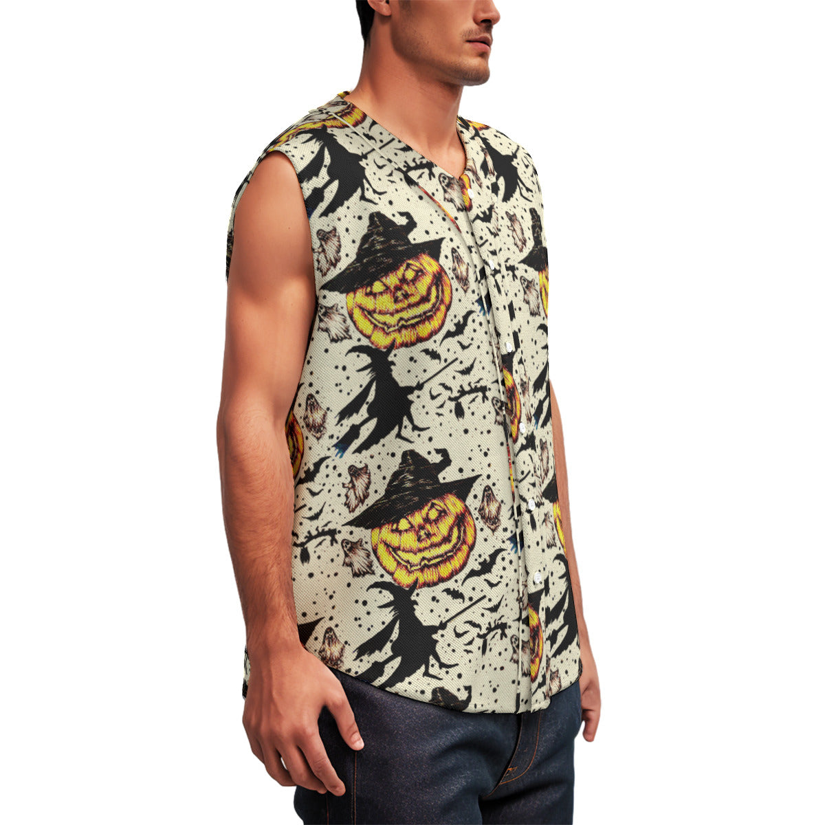 All-Over Print Men's Sleeveless Baseball Jersey