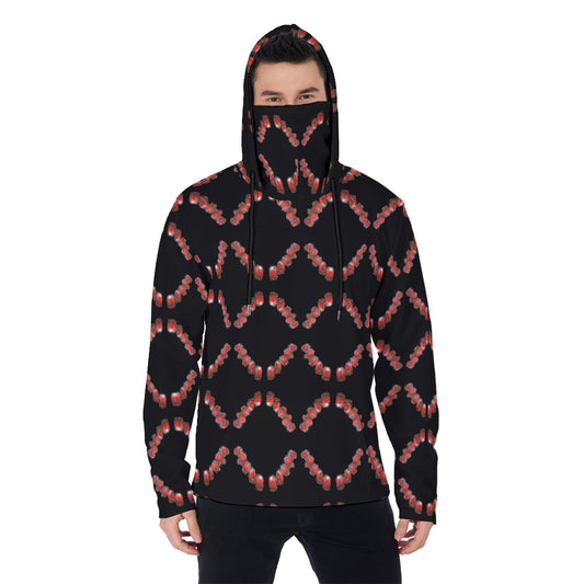 All-Over Print Men's Pullover Hoodie With Mask
