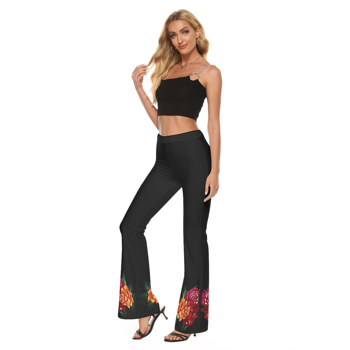 All-Over Print Women's Skinny Flare Pants