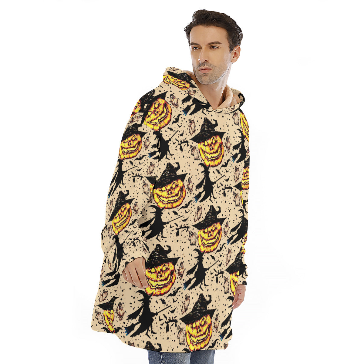 All-Over Print Unisex Sherpa Fleece Hoodie Blanket