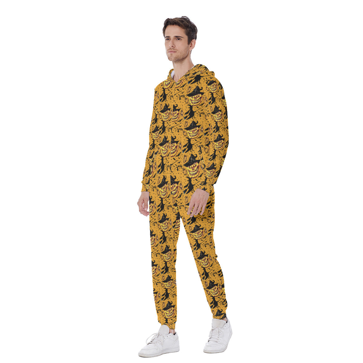 All-Over Print Men's Hooded Jumpsuit