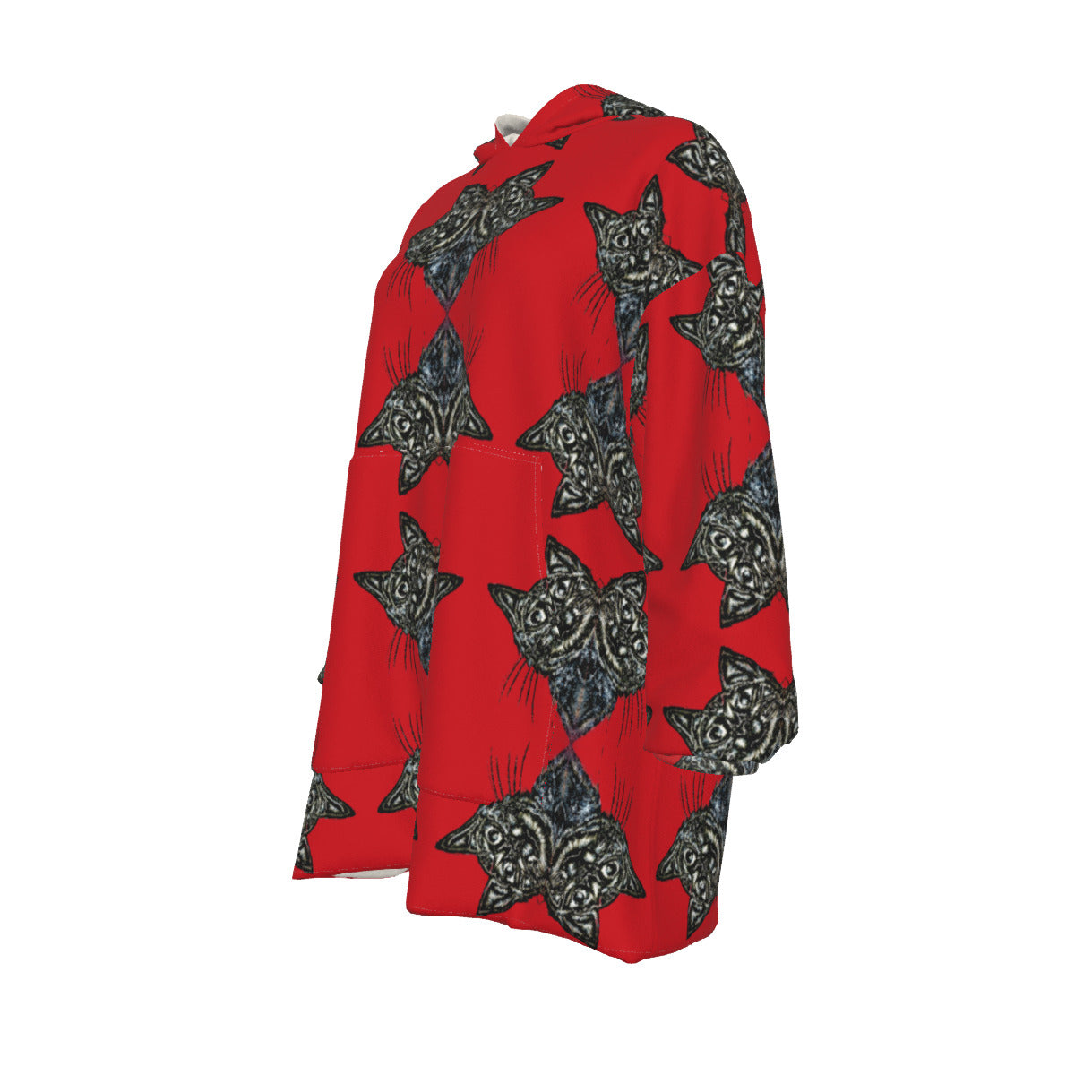 All-Over Print Women's Sherpa Fleece Hoodie Blanket