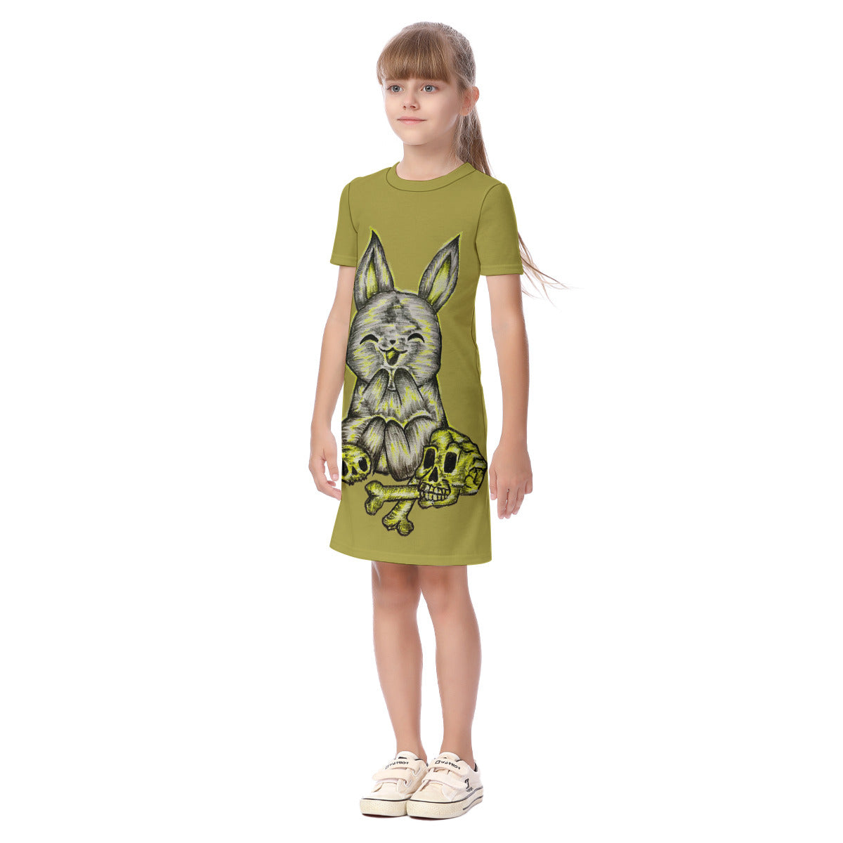 All-Over Print Kid's Short Sleeve Dress