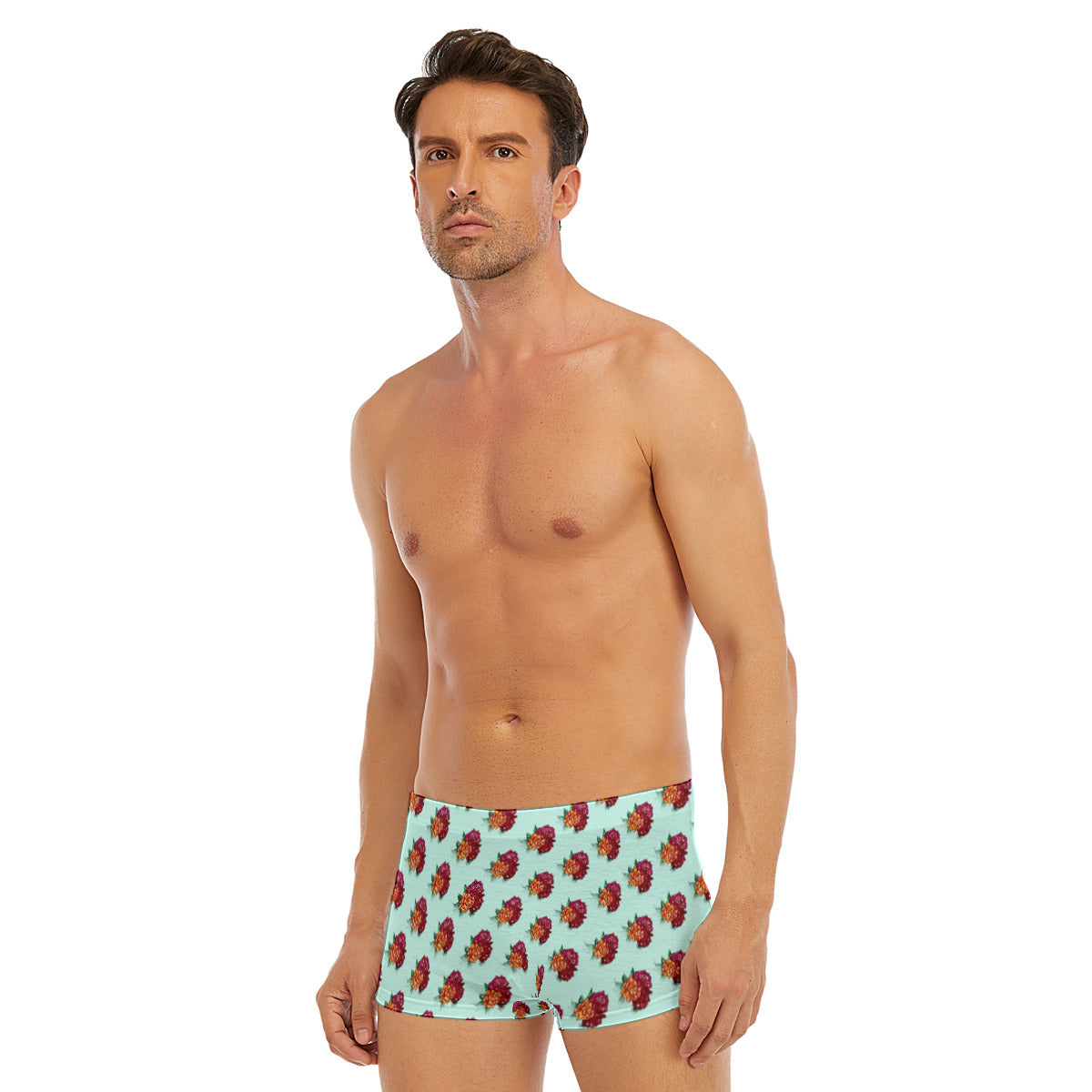 All-Over Print Men's Short Boxer Briefs