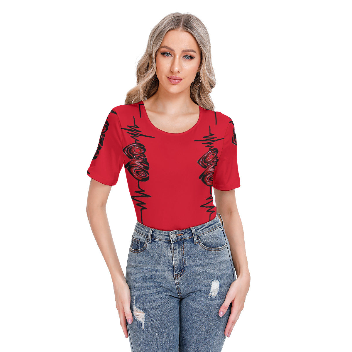 All-Over Print Women's Short Sleeve Bodysuit