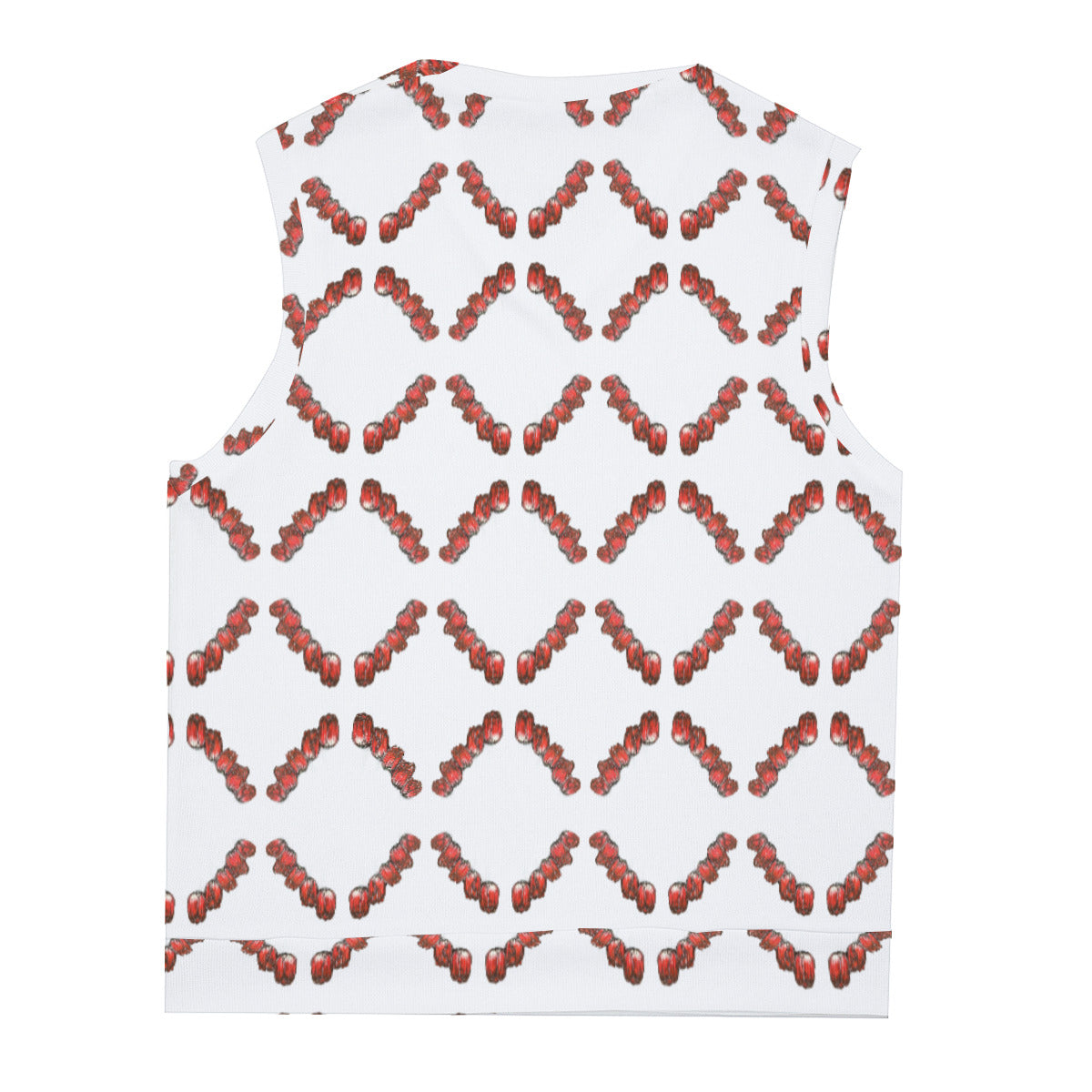 All-Over Print Men's Imitation Knitted V-neck Vest