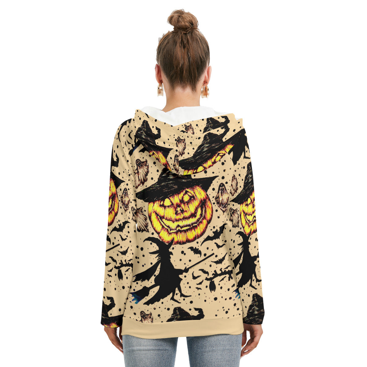 All-Over Print Women's Hoodie With Double Hood