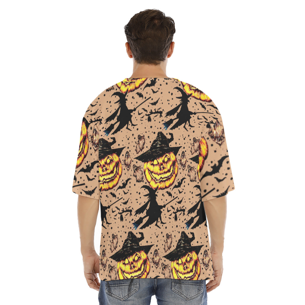 All-Over Print Men's Drop Shoulder T-shirt With Short Sleeve
