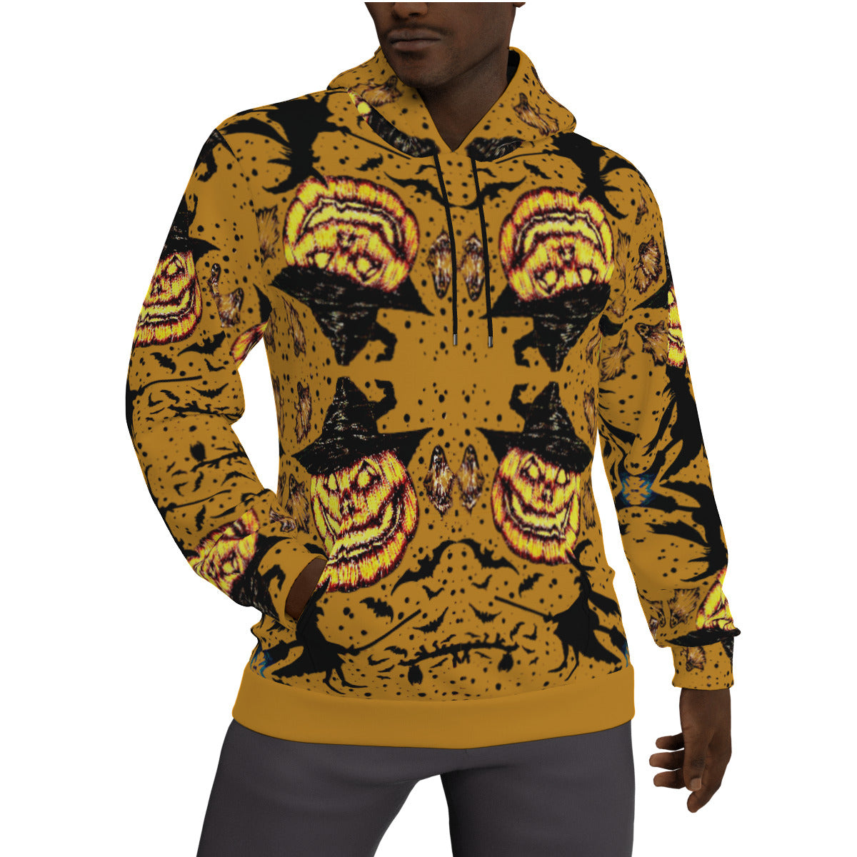 All-Over Print Men's Thicken Pullover Hoodie