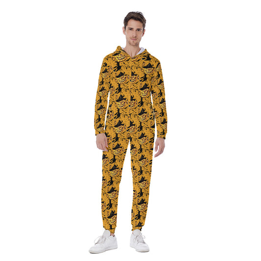 All-Over Print Men's Hooded Jumpsuit