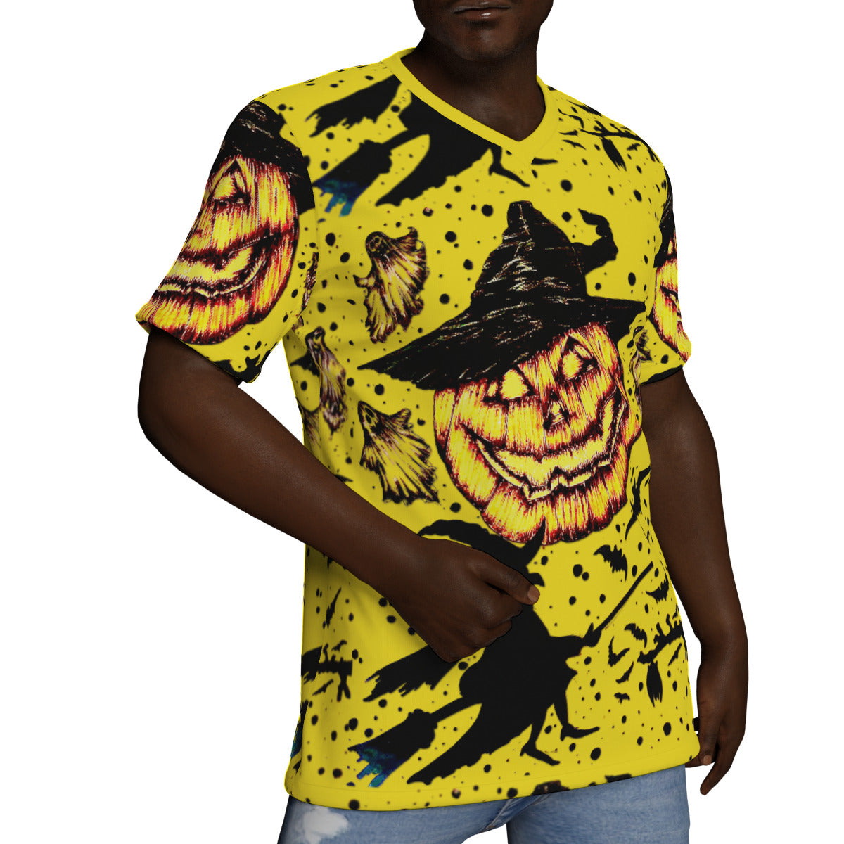All-Over Print V-Neck T-Shirt