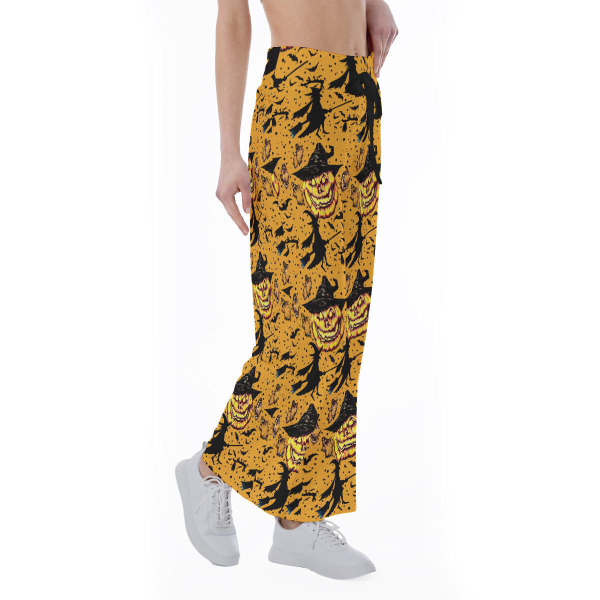 All-Over Print Women's High-waisted Straight-leg Trousers