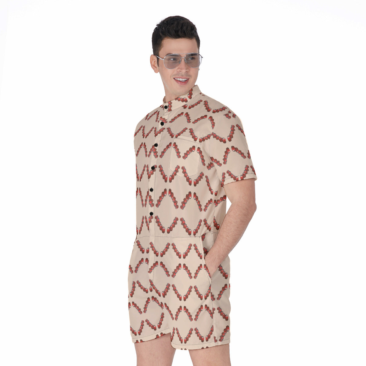 All-Over Print Men's Rompers