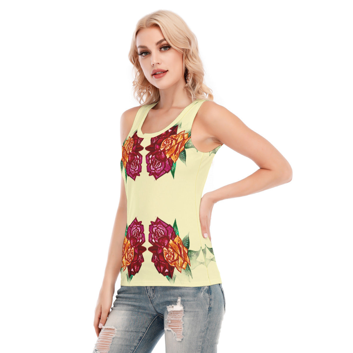 All-Over Print Women's Skinny Sport Tank Top