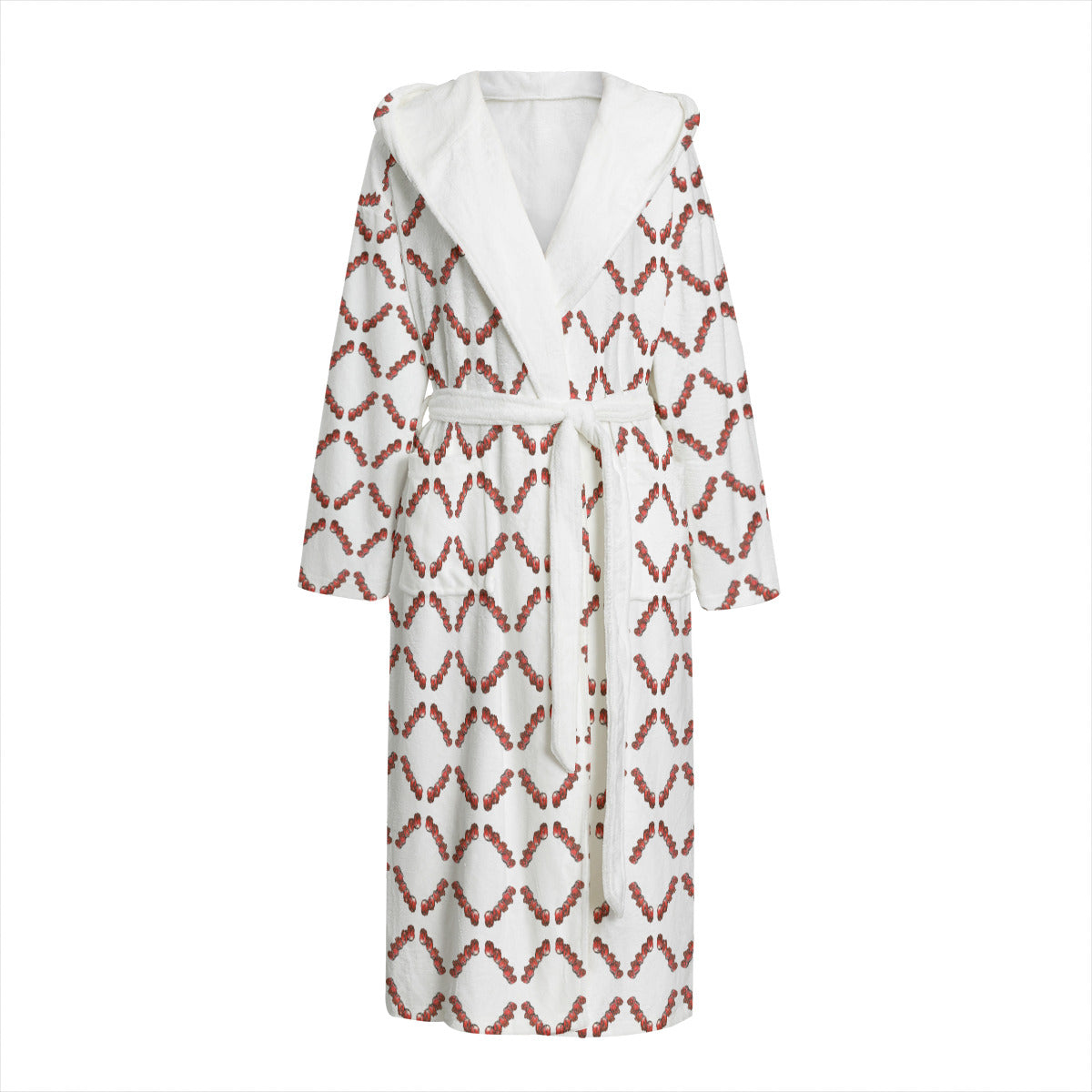 All-Over Print Unisex Flannel Hooded bathrobe