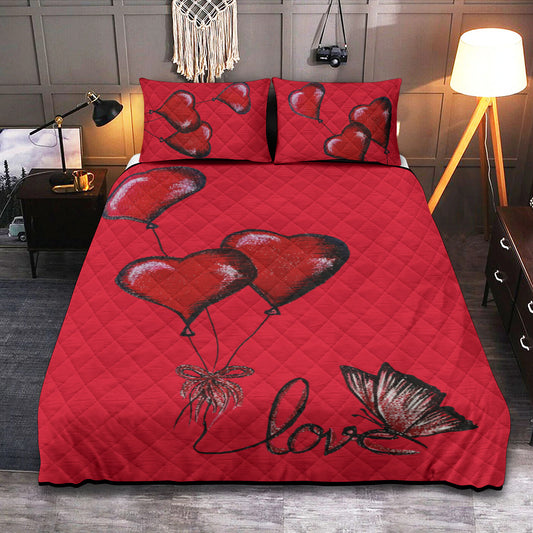 Quilt & Pillow Cases With  Edge-wrapping Strips