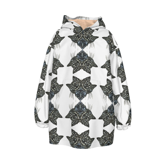 All-Over Print Kid's Sherpa Fleece Hoodie Blanket