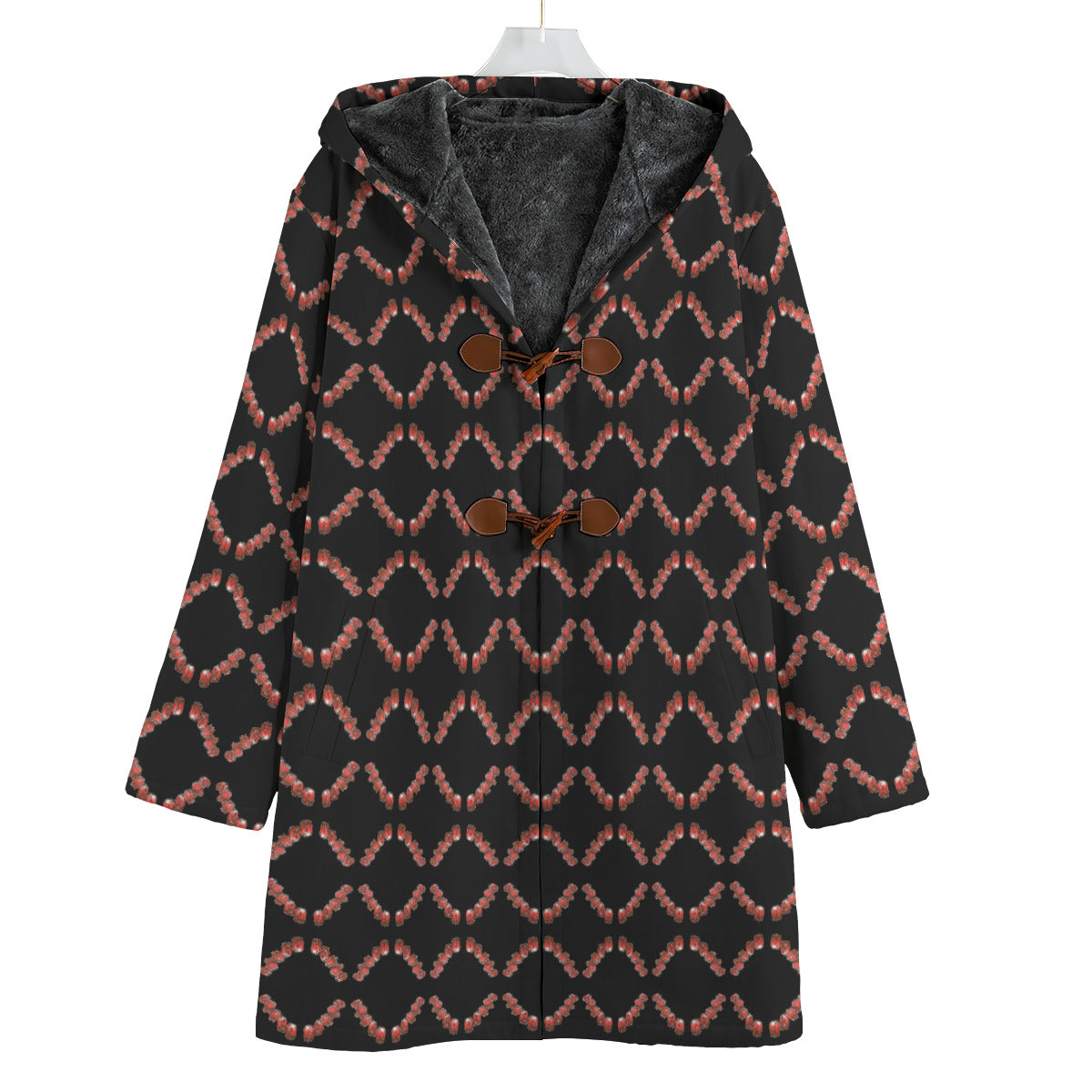 All-Over Print Men's Canvas Button Fleece Windbreaker