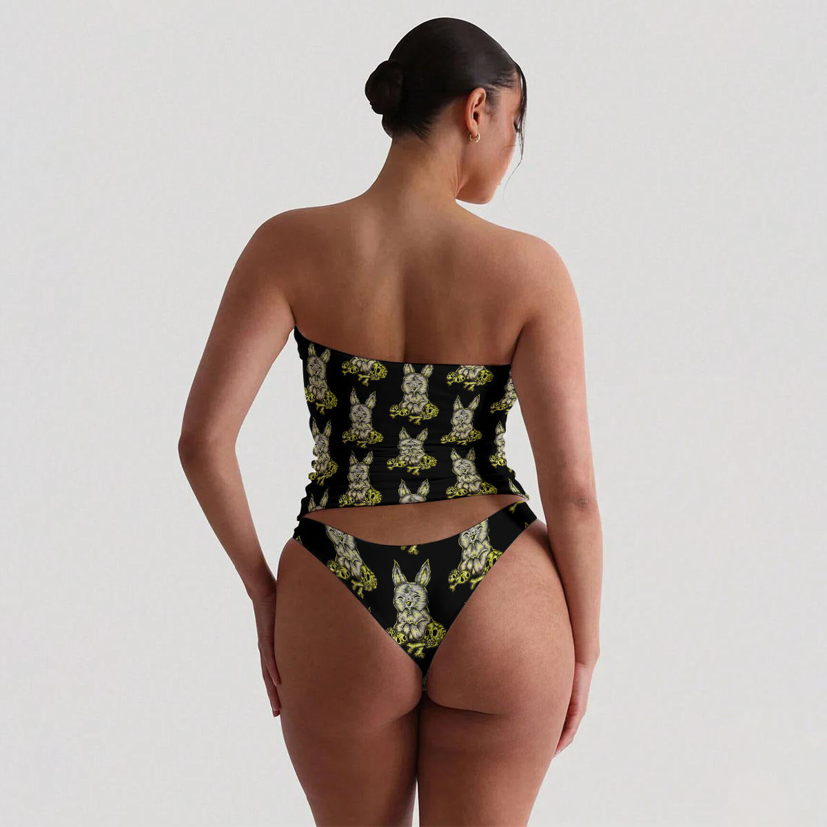 All-Over Print Women's Strapless Tube Top Set