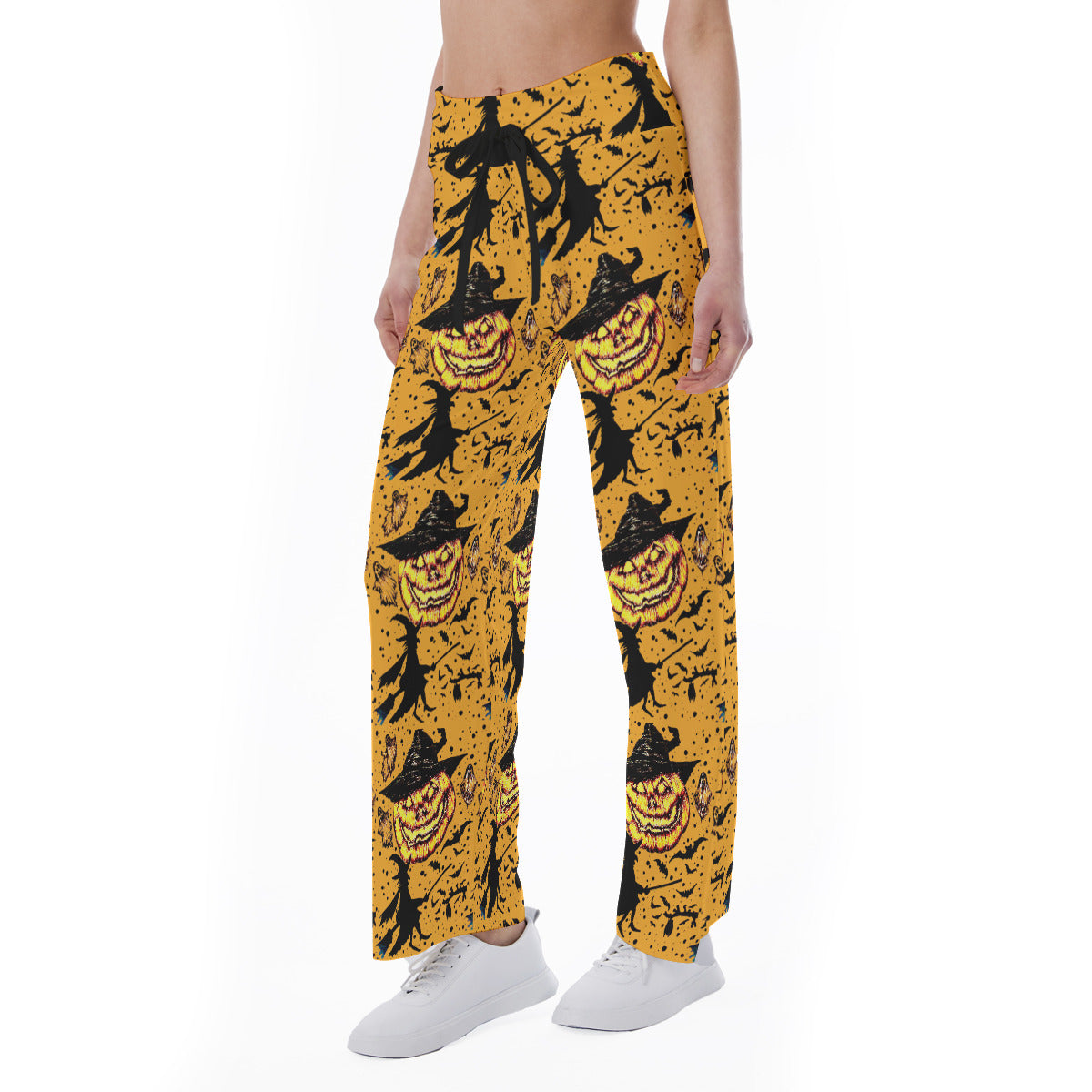 All-Over Print Women's High-waisted Straight-leg Trousers