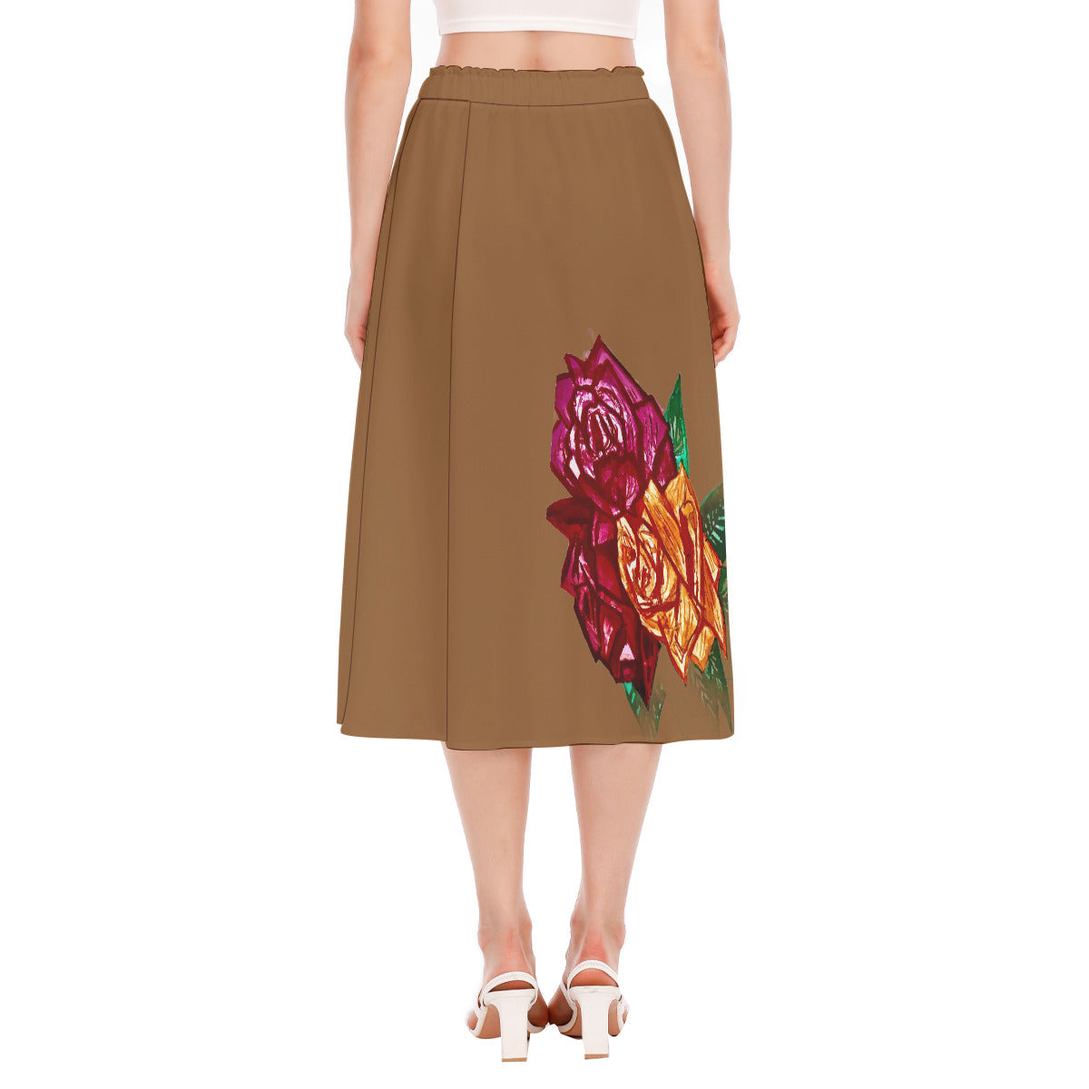 All-Over Print Women's Long Section Chiffon Skirt