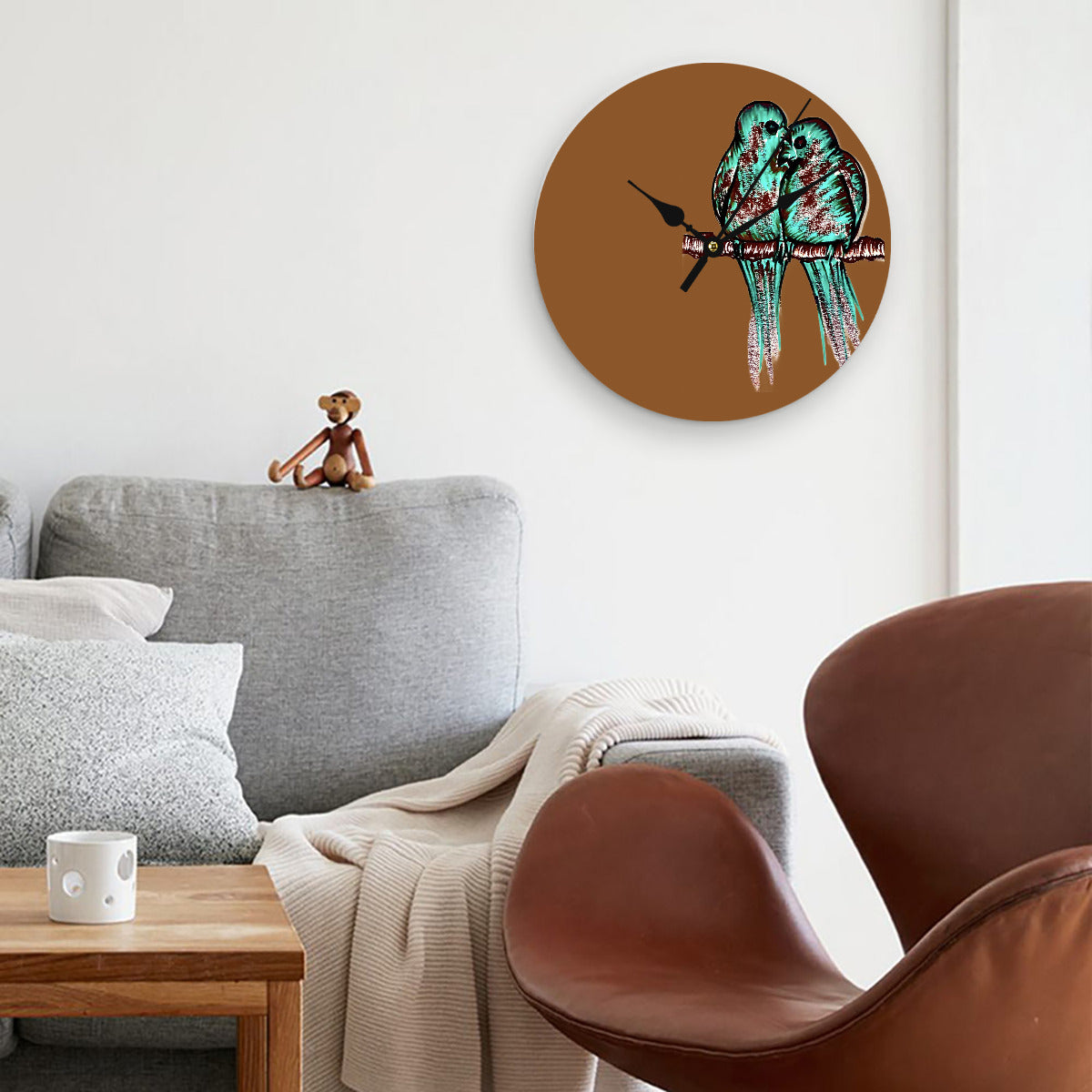 Round Shape Wood Clock