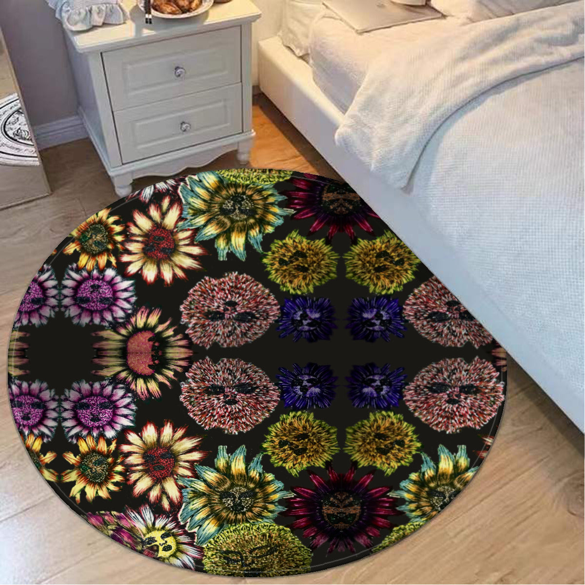 Foldable round mat