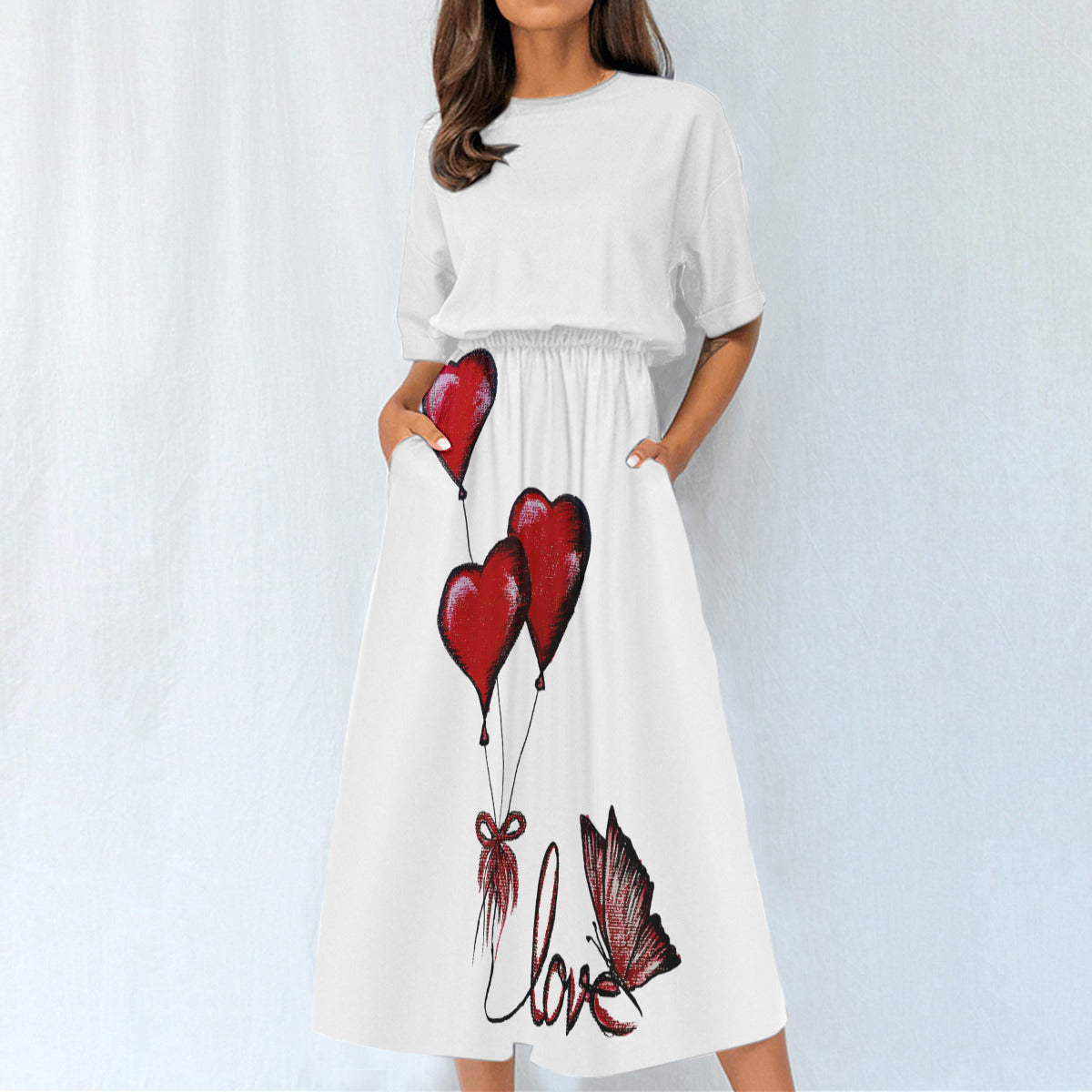 All-Over Print Women's Elastic Waist Dress