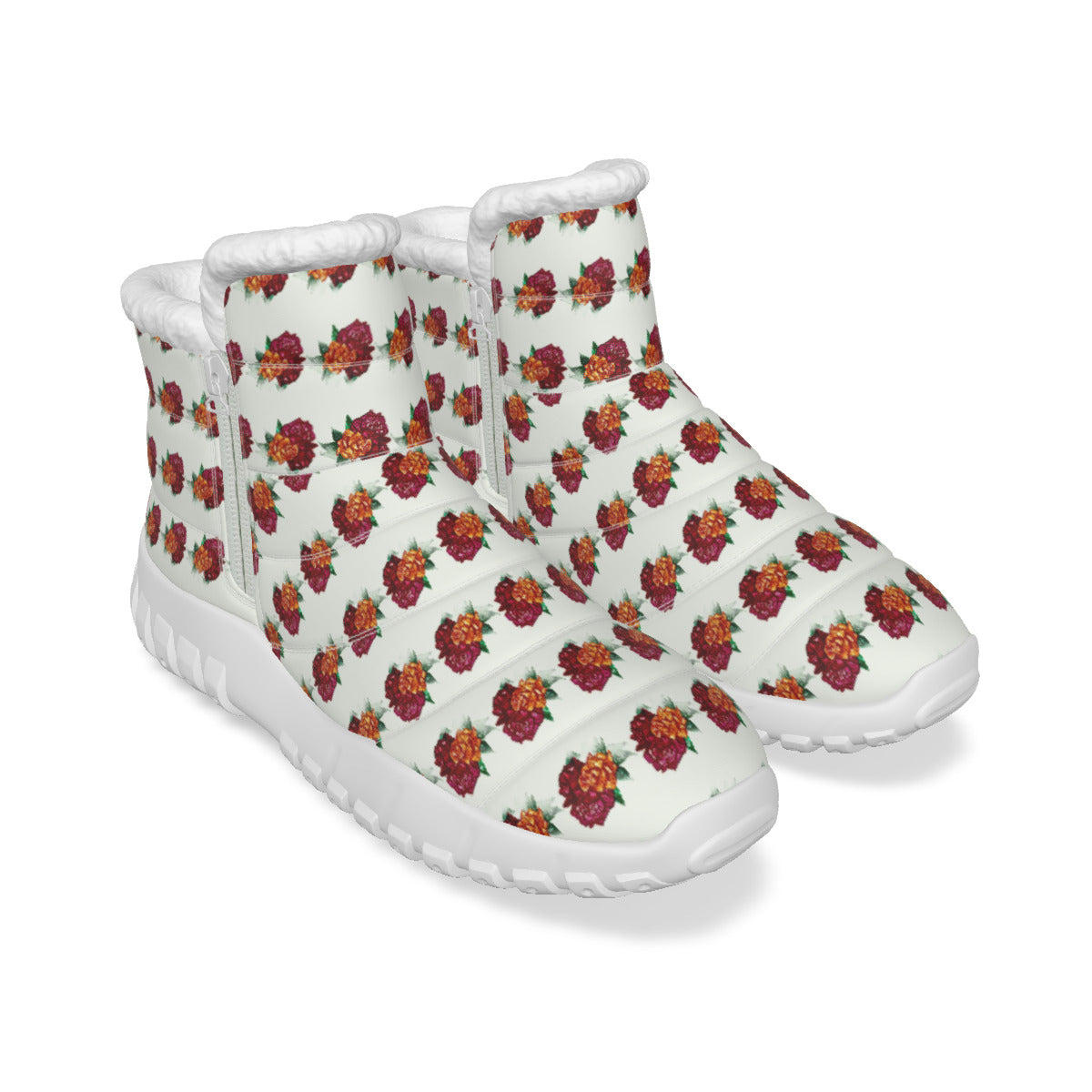 All-Over Print Women's Zip-up Snow Boots