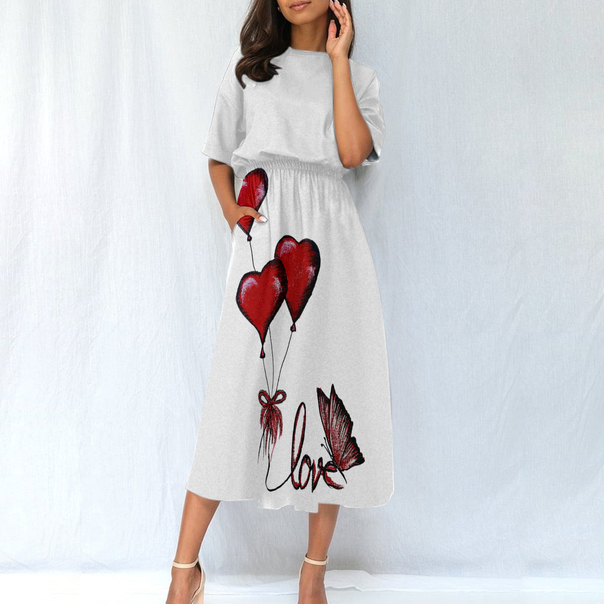 All-Over Print Women's Elastic Waist Dress