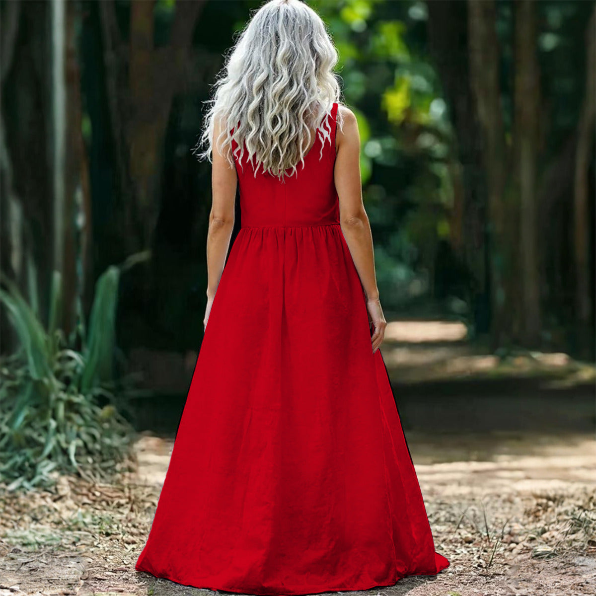 All-Over Print Women’s Sleeveless Maxi Dress