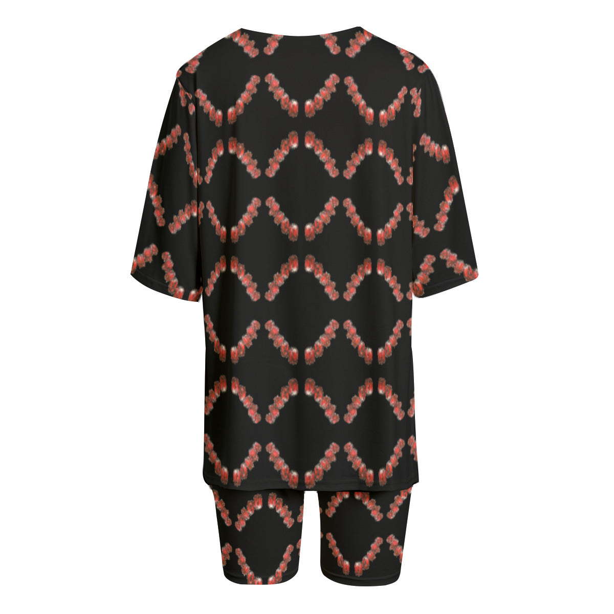 All-Over Print Women's T-shirt Set With Short Sleeve