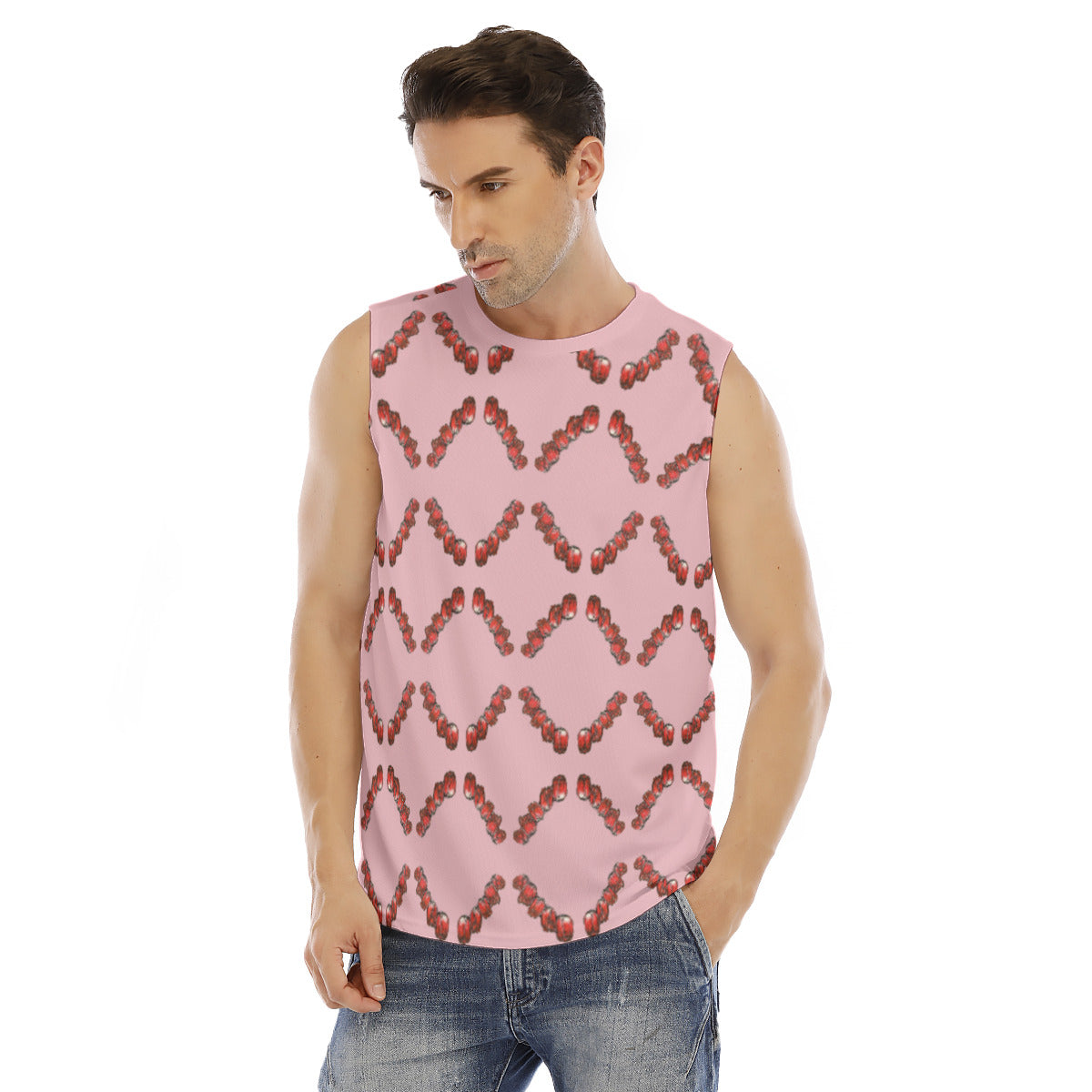 All-Over Print Men's O-neck Tank Top
