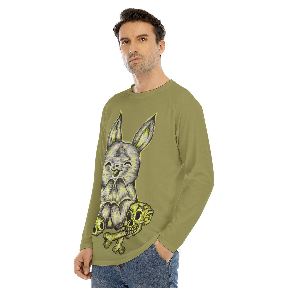 All-Over Print Men's Long Sleeve T-shirt With Raglan Sleeve