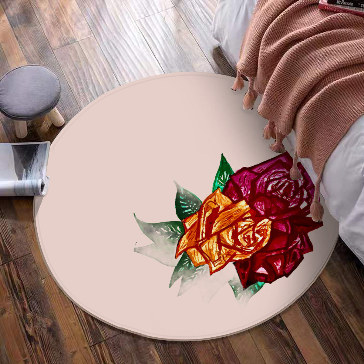 Foldable round mat