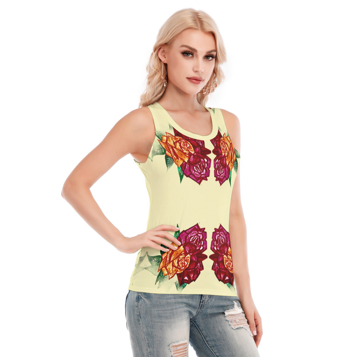 All-Over Print Women's Skinny Sport Tank Top