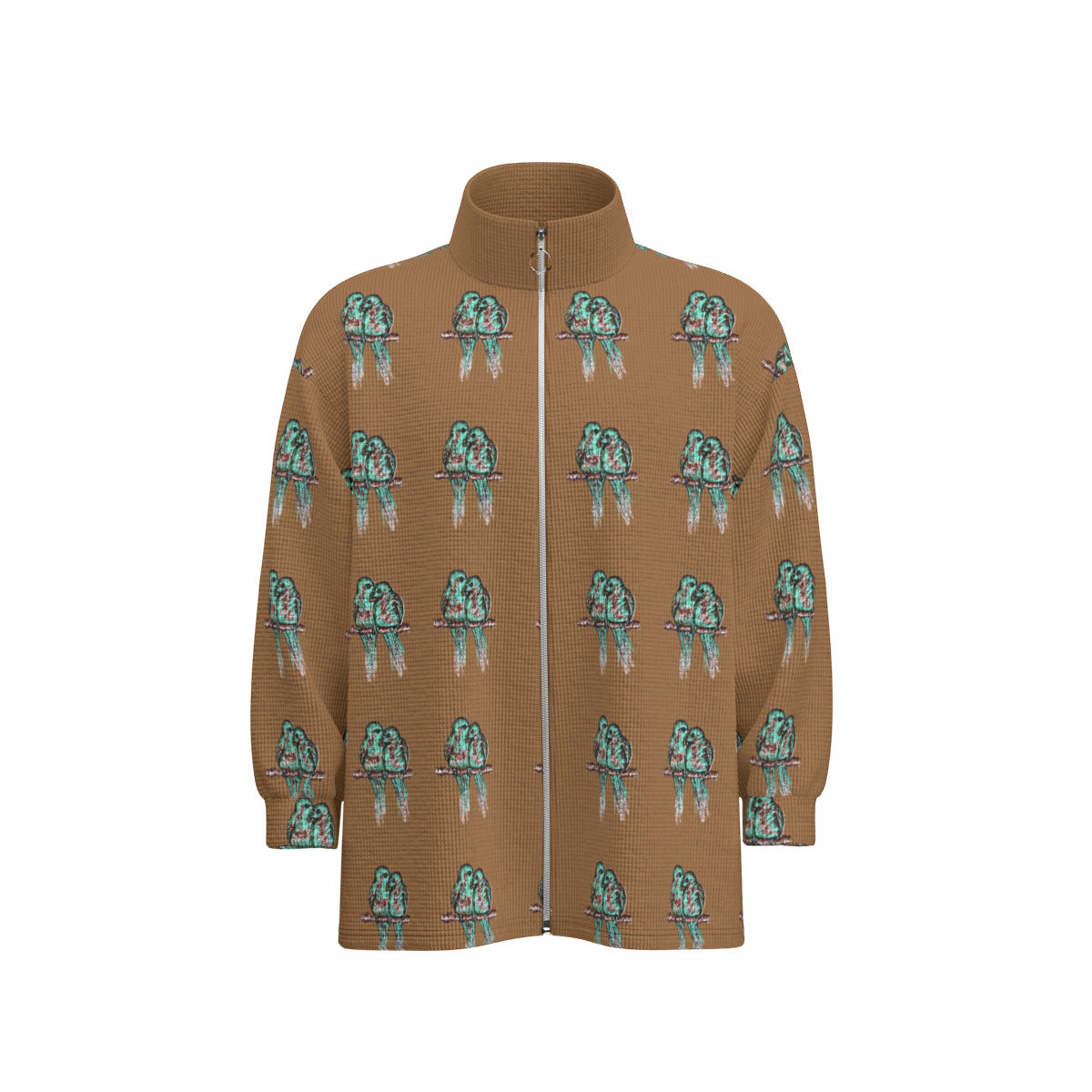 All-Over Print Unisex Stand Collar Zipped Jacket