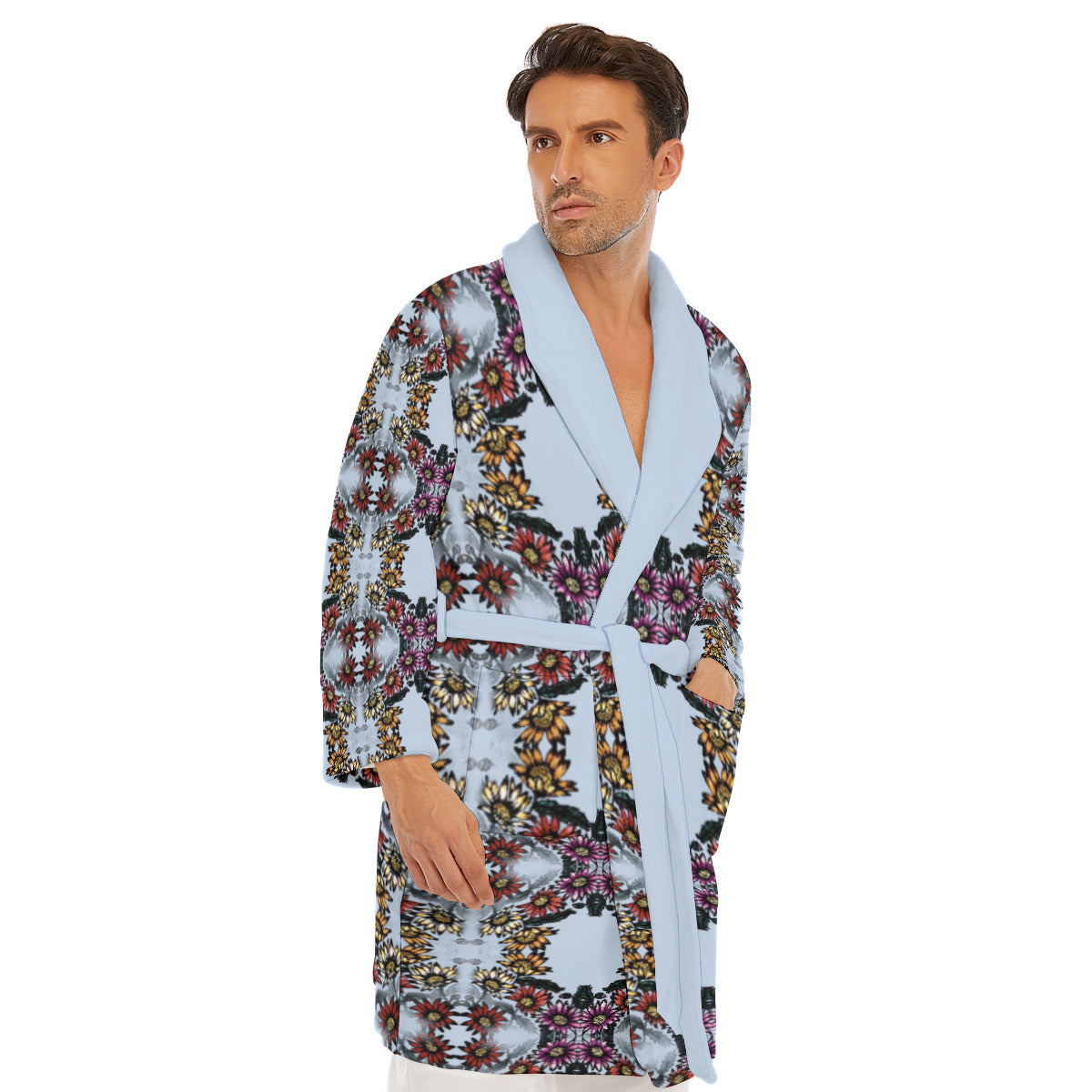 All-Over Print Men's Borg Fleece Robe