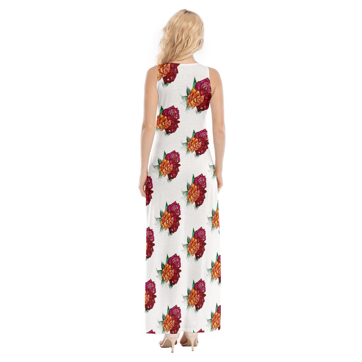 All-Over Print Women's Vest Dress | Length To Ankle