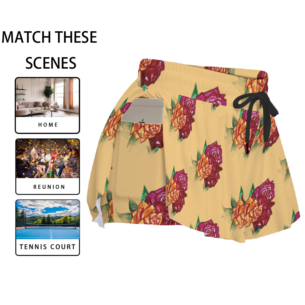 All-Over Print Women's Sport Skorts With Pocket