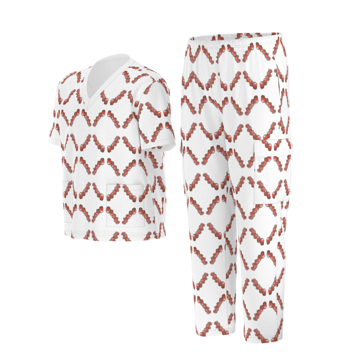 All-Over Print Unisex Scrub Set|Birdseye