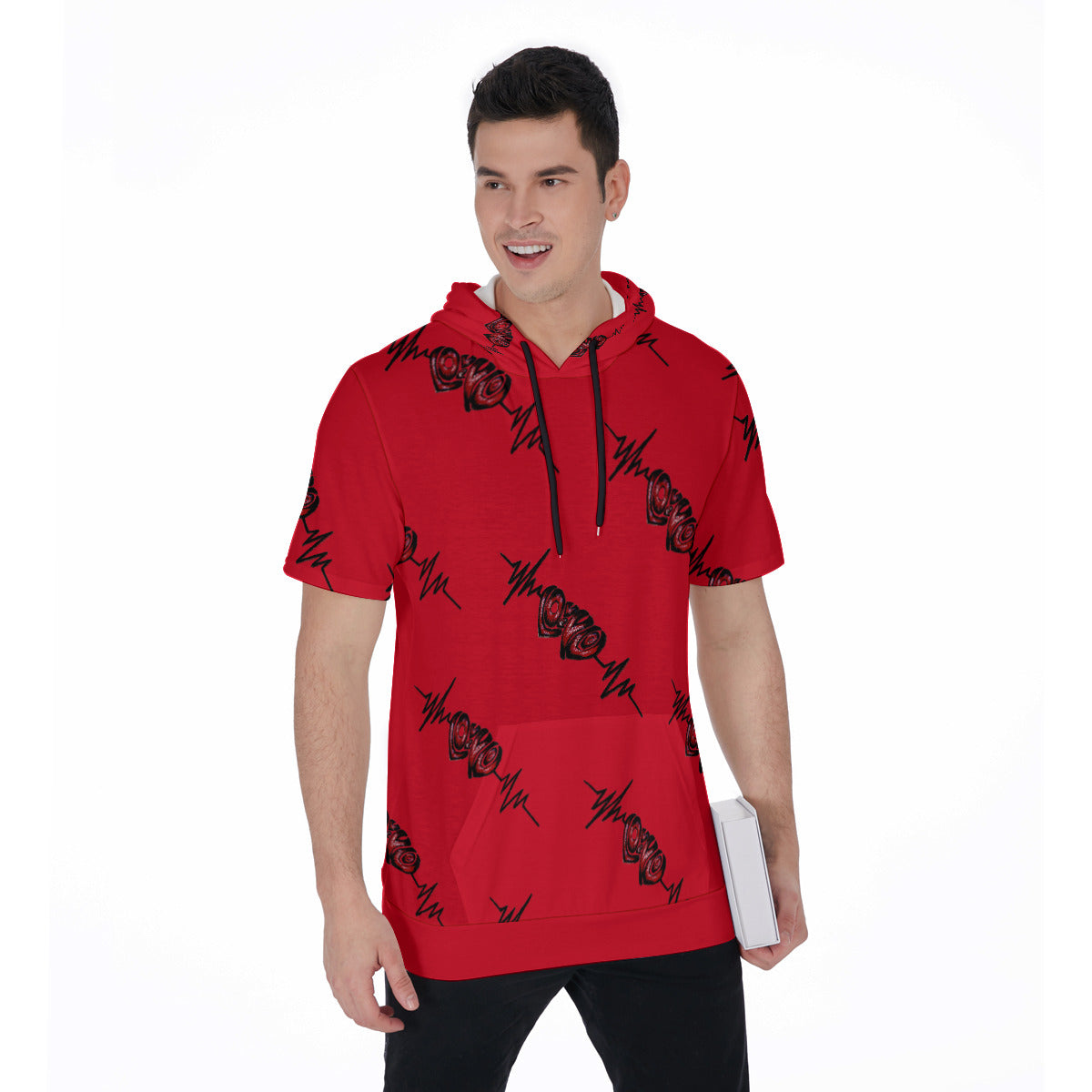 All-Over Print Men's Short Sleeve Hoodie T-Shirt