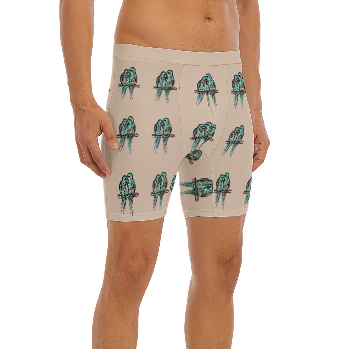 All-Over Print Men's Long Boxer Briefs