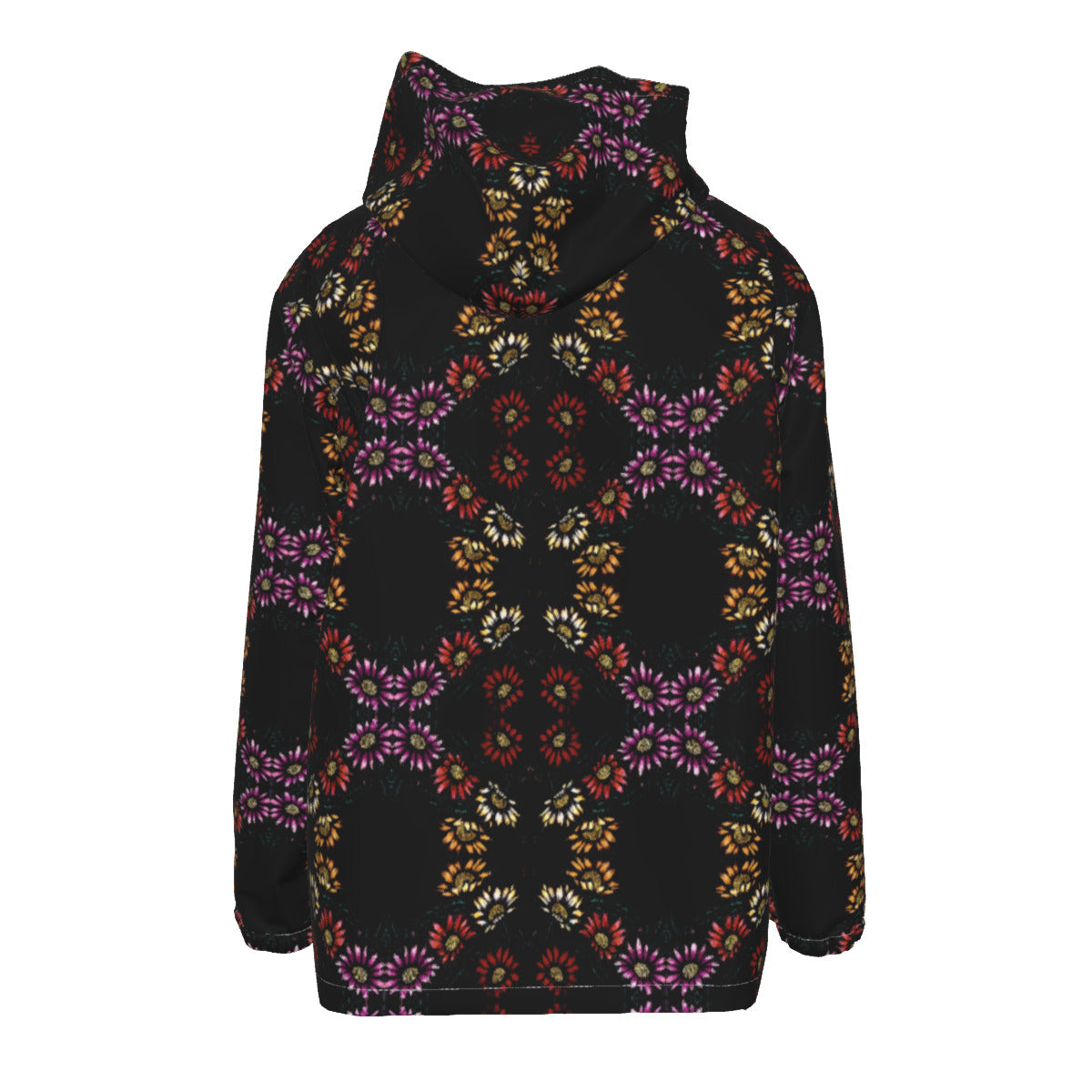 All-Over Print Men's Hooded Zipper Windproof Jacket