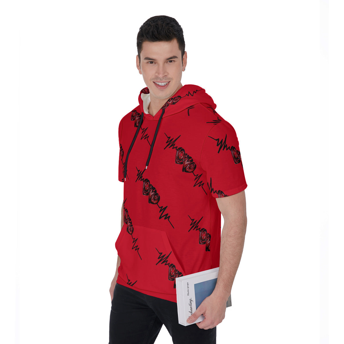All-Over Print Men's Short Sleeve Hoodie T-Shirt
