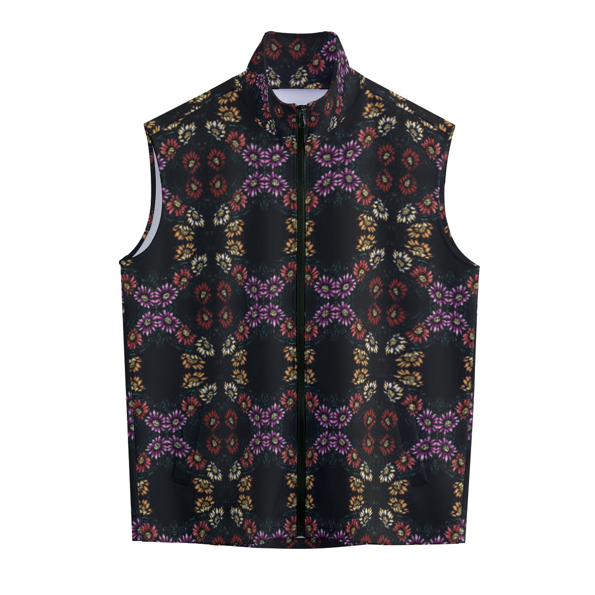 All-Over Print Men's Stand-up Collar Vest