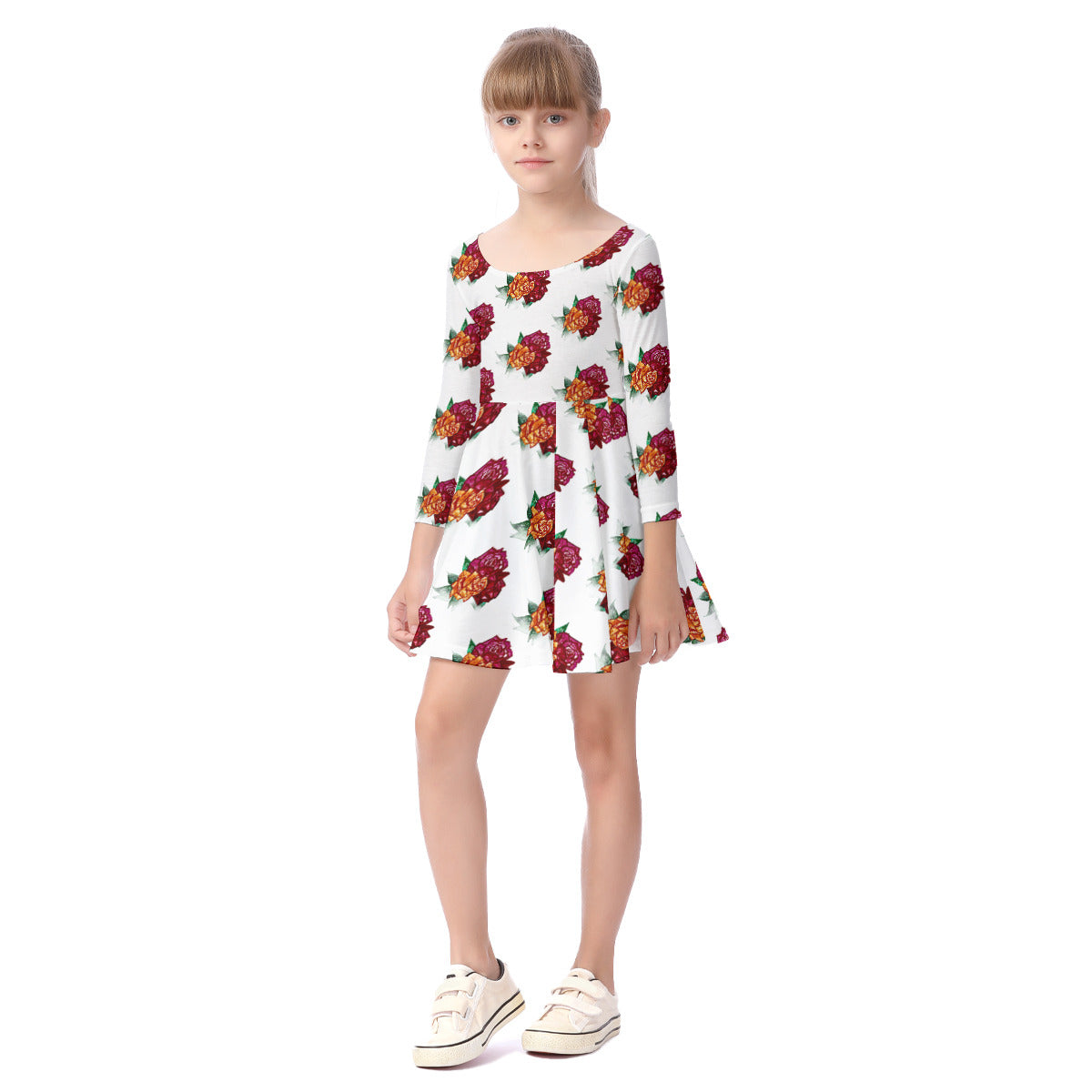All-Over Print Kid's Long Sleeve Dress