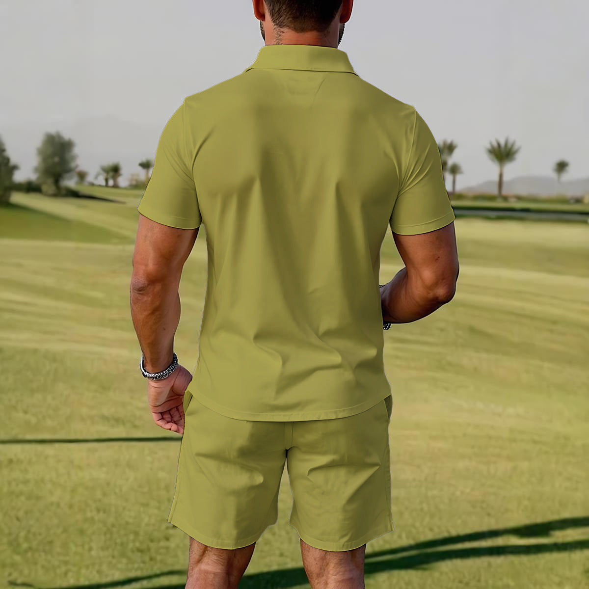 All-Over Print Men's Polo Sportswear Set