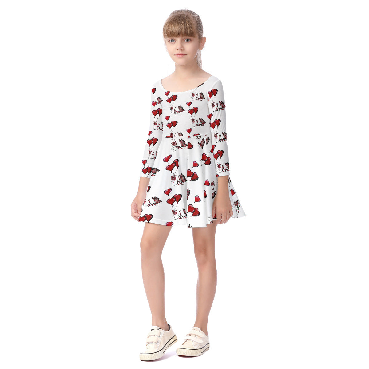 All-Over Print Kid's Long Sleeve Dress